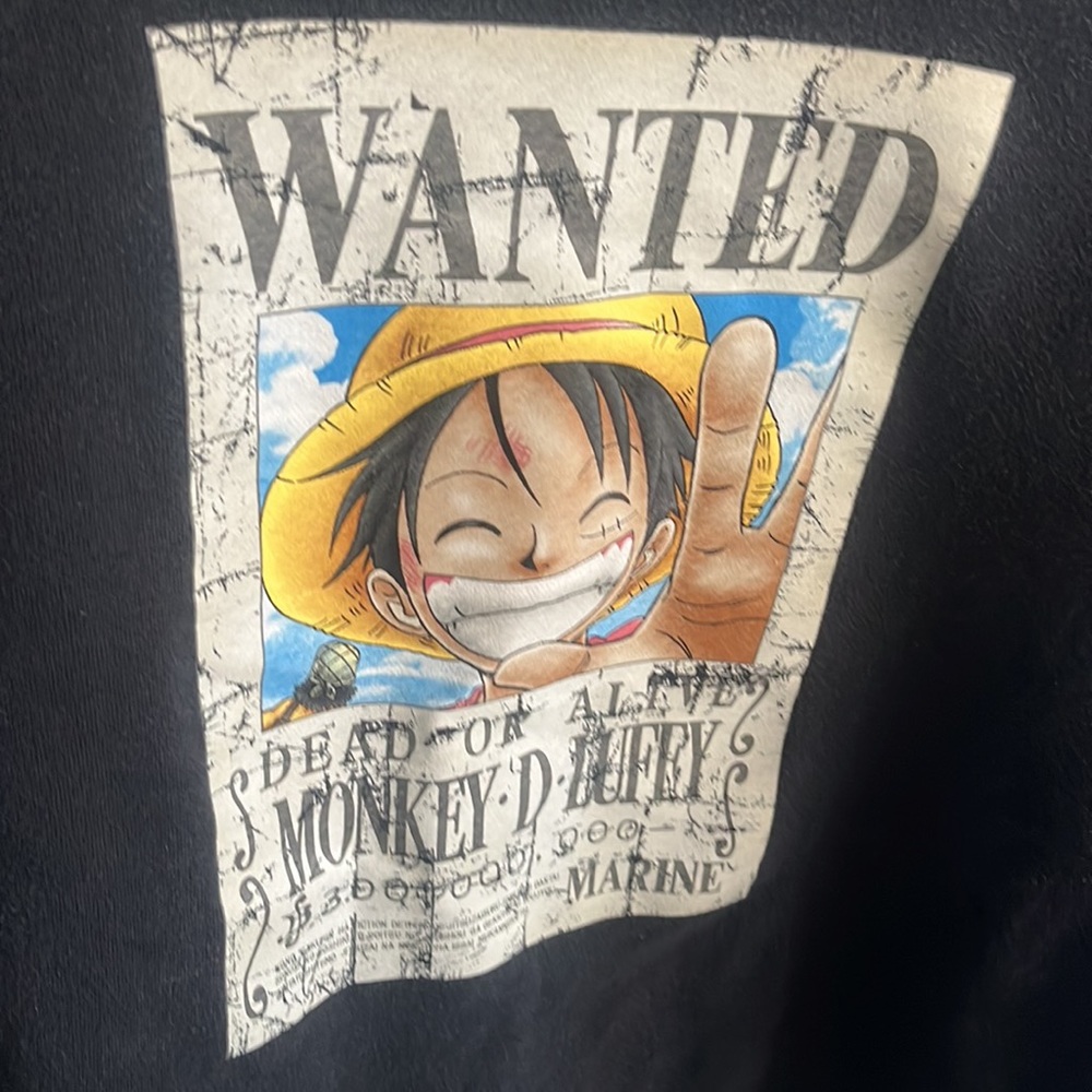 Japanese Brand x ONE PIECE Vintage Monkey D LUFFY Wanted Sweatshirt by Baleno - Picture 12 of 16